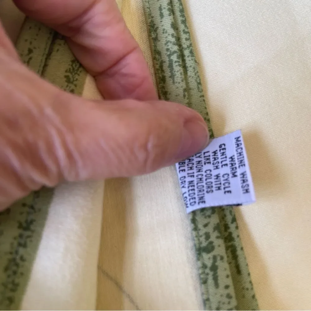 Williams - Sonoma Cotton 4 pc dinner napkin olive tuscan green cream large